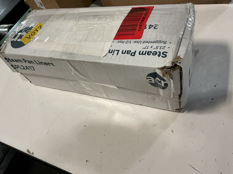 Condition photo showing New/Like New for royal 1/2 pan steam pan liners with twist ties, package of 250