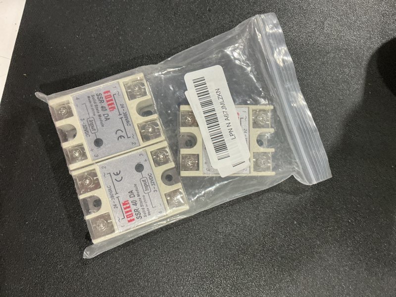 Condition photo showing Good Condition for 3pcs Solid State Relay SSR-40DA Single Phase Solid State Relay Module Input 3-32V DC Output 24-380V AC for Temperature Controller 3pcs SSR-40DA