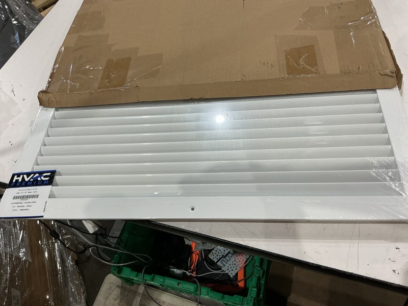 Condition photo showing Good Condition for hvac premium 22" x 22" aluminum return grille - easy air flow - linear bar grilles [outer dimensions: 23.875 x 23.875] 22 x 22