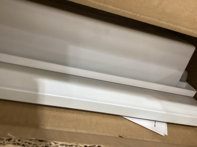 Condition photo showing Good Condition for Fundin White Plastic Medicine Cabinet, Mirror Door with Round Corner Metal Frame, Recessed and Surface Mount Bathroom Wall Medicine Cabinet, 16 x 24 inch Mirror Size White 16 x 24 inches