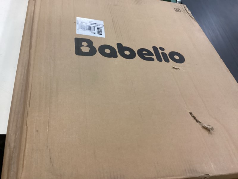 Condition photo showing New/Like New for Babelio Baby Gate for Stairs, Kitchen & Doorways, No Bottom Bar| One-Handed Operation| Auto-Close| Hardware Mount (Drill Needed) Safety Dog/Pet Gate (Black - B17, 26-43" W, 28" H)