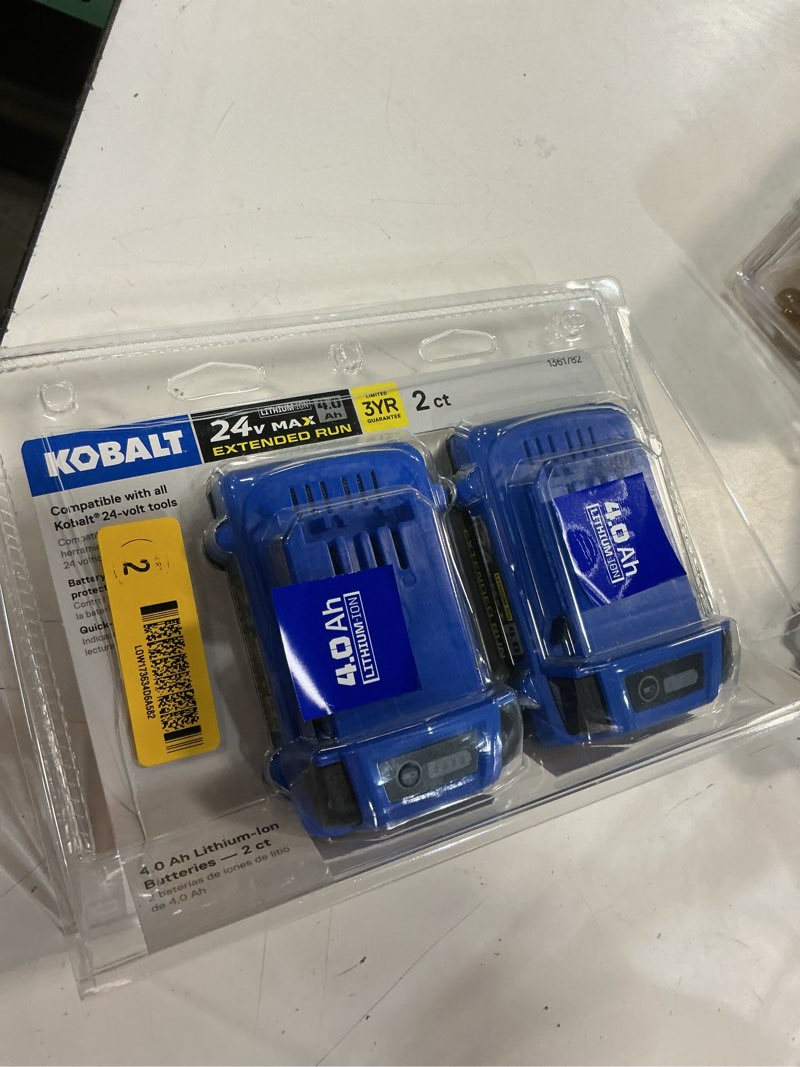 Condition photo showing Good Condition for kobalt 24-v 2-pack lithium battery (4 ah)