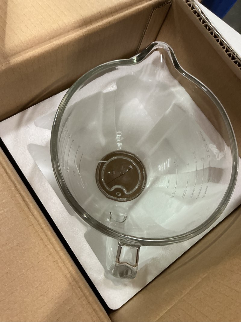 Condition photo showing Good Condition for Double-layer Thickened Glass Mixer Bowl For Kitchenaid Tilt-Head Stand Mixers 4.5-5 Quart, 5Qt Mixing Bowl Replacement For Kitchenaid with Measurement Markings & Handle