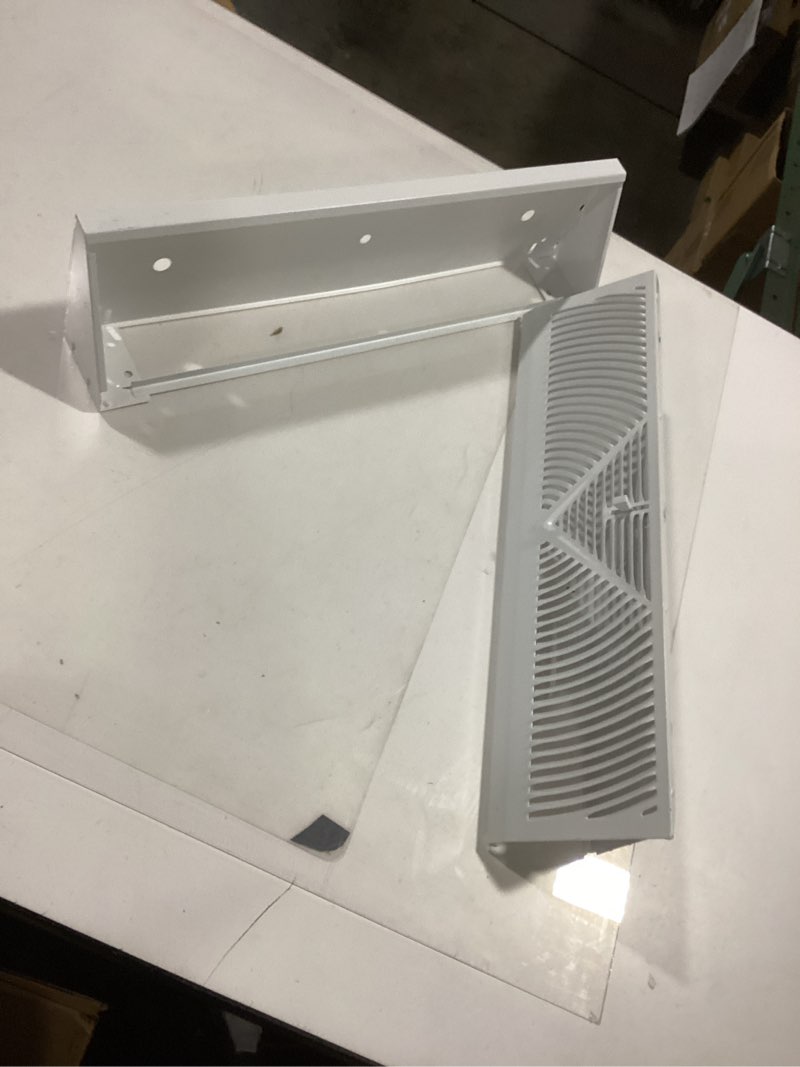 Rocky Mountain Goods 18-Inch Baseboard Register Vent- RoundFlow Design for Maximum Air Flow - Smooth Air Adjust Lever - Heavy Duty Steel - Easy Install