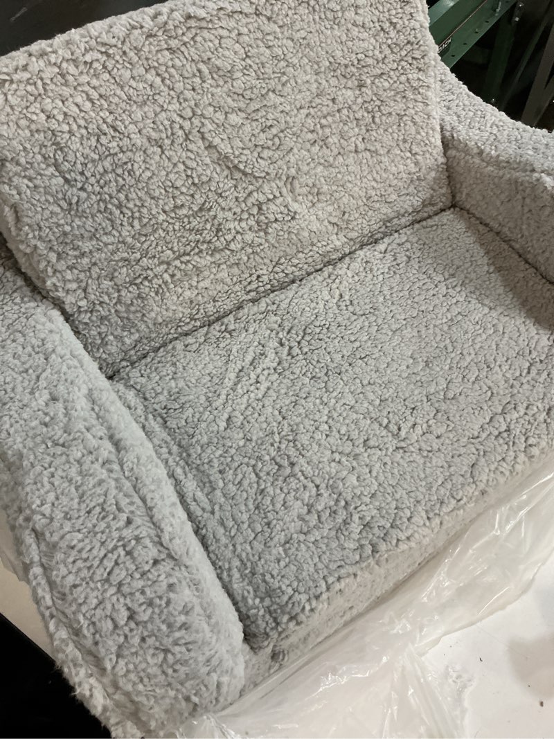 Condition photo showing Good Condition for alimorden 2-in-1 flip out cuddly sherpa toddler couch, convertible sofa to lounger, grey