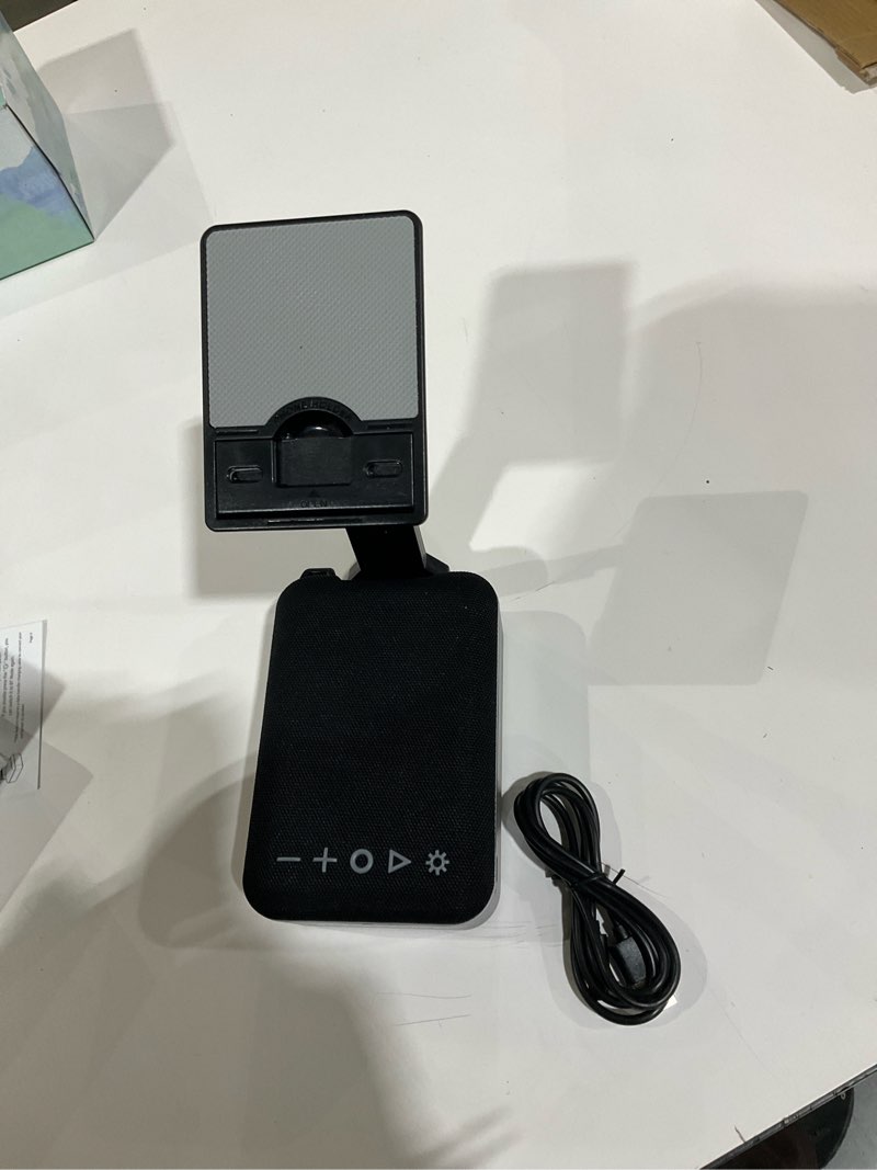 Condition photo showing Good Condition for JTEMAN Gifts for Men Women,Cell Phone Stand with Bluetooth Speaker,LED Light,and Lanyard,Cool Tech Gadgets,Unique Birthday Gifts for Men Husband Mom Dad Black