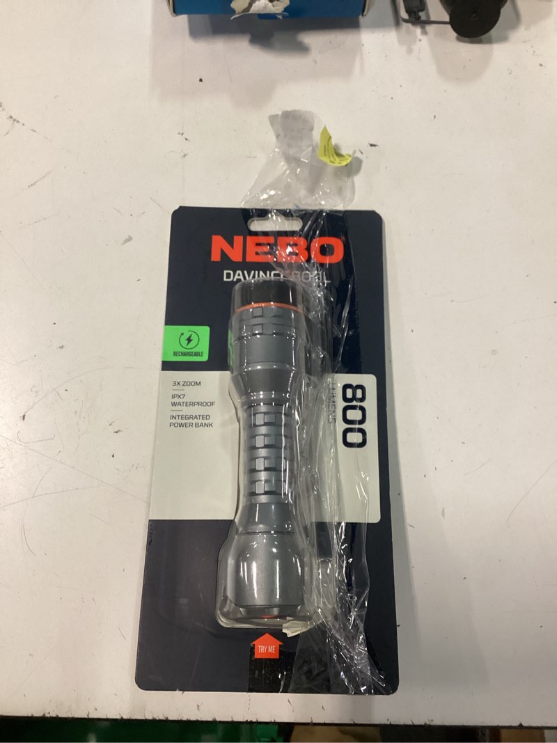 Condition photo showing As Is for nebo davinci 800 lumen flashlight