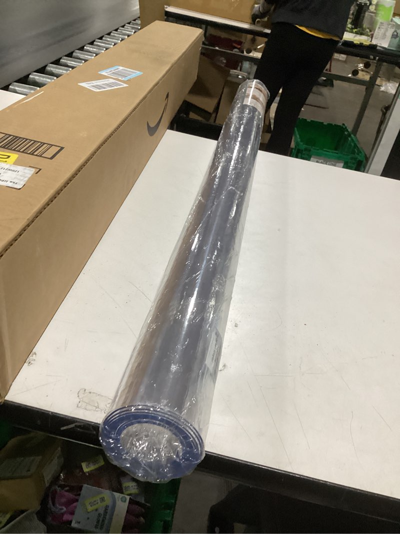 Condition photo showing New/Like New for clear table protector 42 x 84 inch, 1.5mm thick plastic table cover, waterproof pvc clear table cover protector, desk protector mat, writing desk pad for desktop, coffee & dining room table 42" x 84" (rectangular) crystal clear
