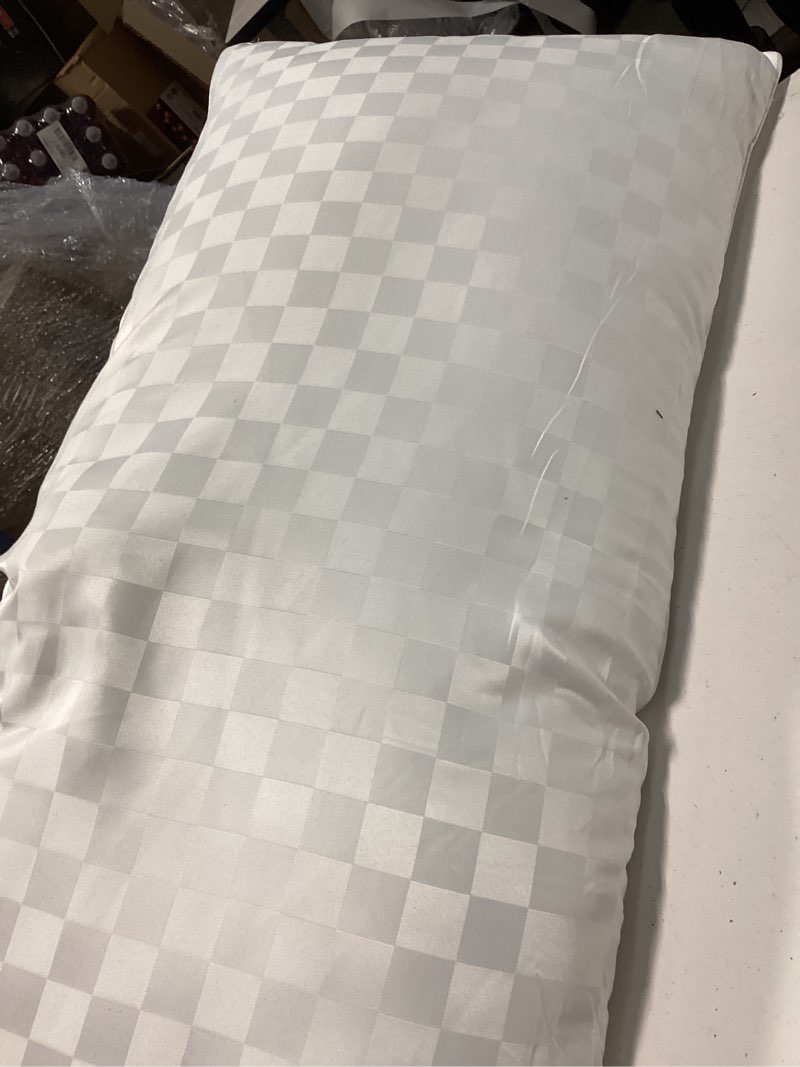 Condition photo showing As Is for  Touch the image to zoom in                  3+    Standard Pillows Set of 2, Soft and Skin Friendly Down Alternative Pillow for Sleeping, Cooling Breathable Pillow for Back, Stomach or Side Sleepers, 20 * 26 Inches