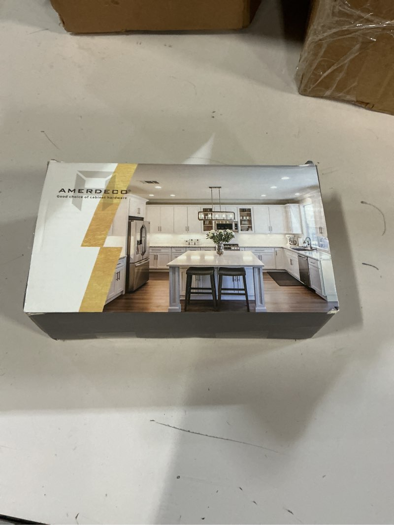 Condition photo showing New/Like New for Amerdeco 10 Pack Champagne Bronze Cabinet Pulls 3.75 Inch(96mm) Hole Centers, Handles for Kitchen Cabinet Hardware, Arch Cabinet Handles for Bathroom ZH0016 3.75"/96MM Hole Center 10 Pack Champagne Bronze