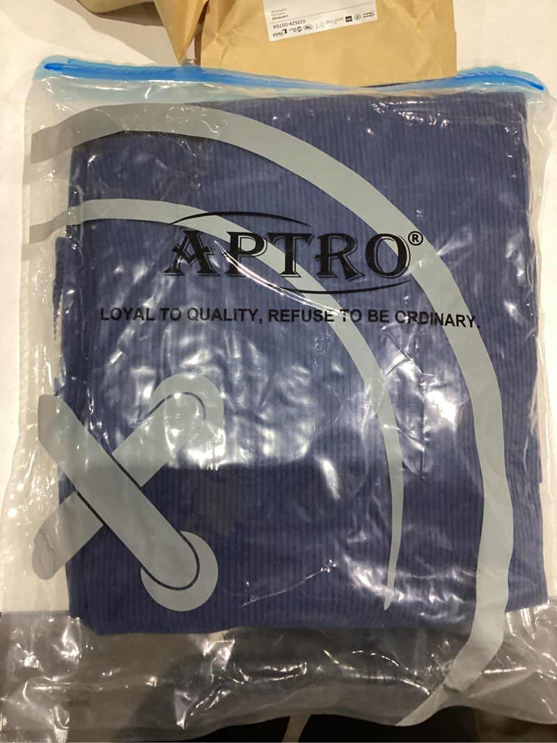 Condition photo showing New/Like New for APTRO Men's Corduroy Sweatshirt Long Sleeve Pullover Sweaters with Kangaroo Pocket, Soft Mock Neck, 