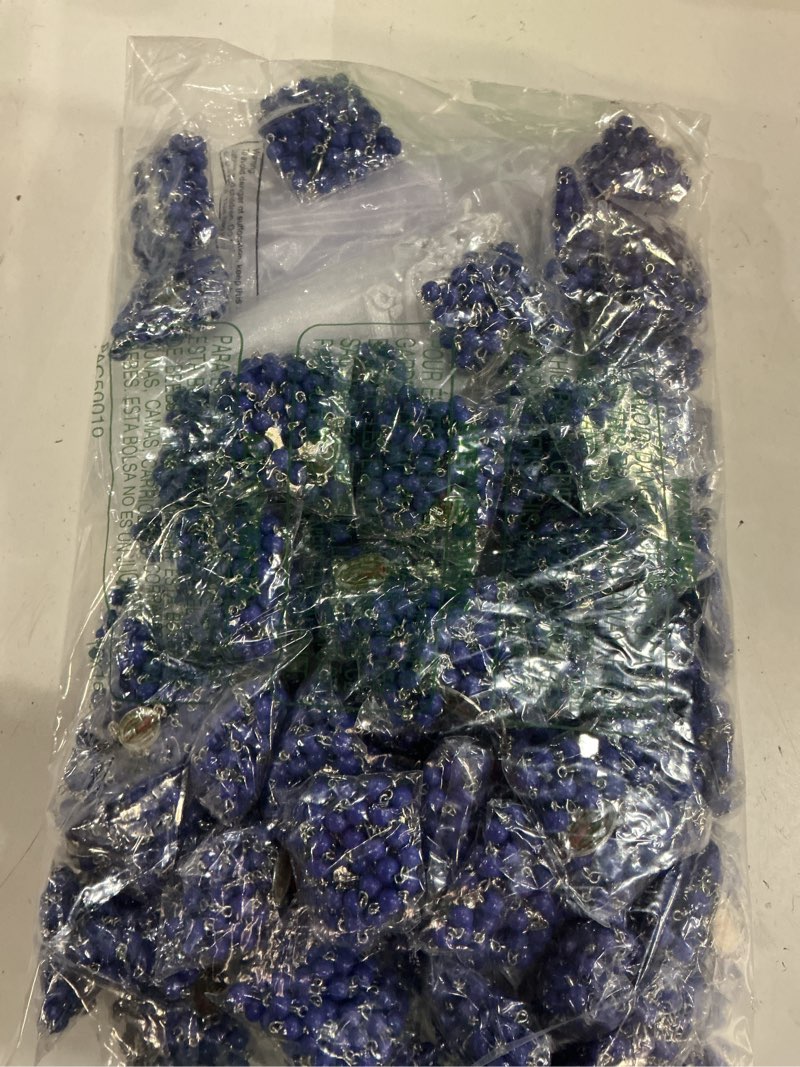 Condition photo showing New/Like New for 36 pcs wooden bead rosary necklace with crucifix and our lady of guadalupe scented first communion rosary with 36 organza bags baptism favors catholic gift for men women blue