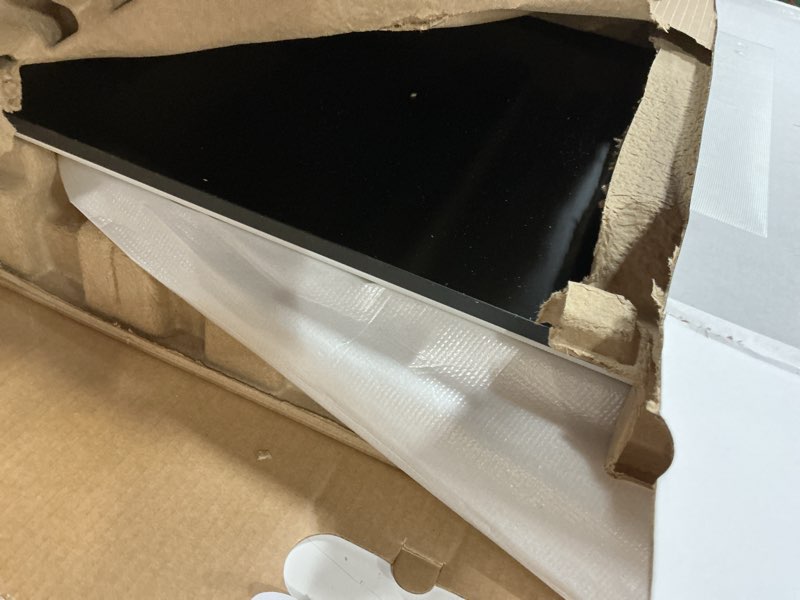 Condition photo showing Working Condition Verified for (it has a line on the screen as shown in the photo)BenQ MA270UP 27” 4K 3840x2160 Monitor for MacBook® Pro/Air, Dual USB-C, 90W Power Delivery, Mac Color Match, USB Hub, Brightness & Volume Control on Mac, Height & Tilt Adjustable Stand, P3 Color Gamut 27" 4K | Glossy | 90W USB-C | Mac Color