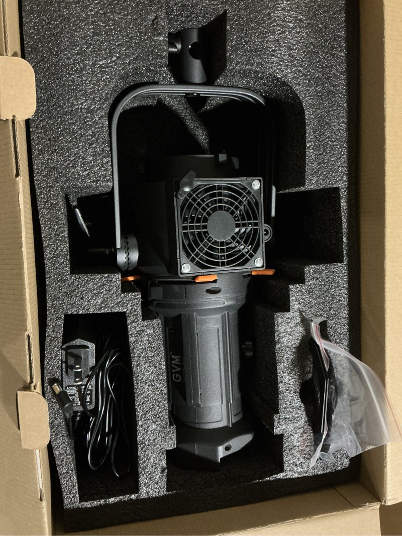 Condition photo showing Good Condition for GVM Conical Optical Snoot Kit, ((Snoot kit only, led light not included)) Spotlight Snoot Photography with 40° Projection Lens, 30 Gobos and 5 Color Filters, Adjustable Focus Bowens Mount Snoot for Studio LED Video Lights Flash Up to 600W 
