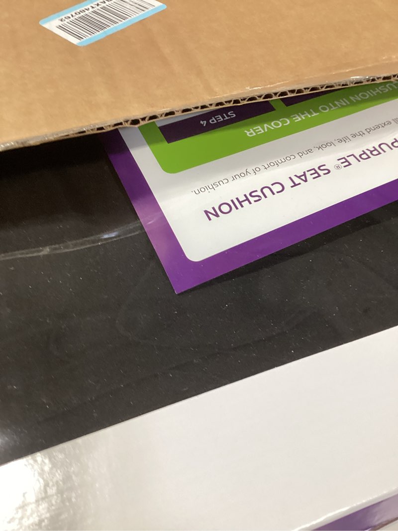 Condition photo showing New/Like New for purple ultimate seat cushion | pressure reducing grid designed for ultimate comfort | designed for gaming | made in the usa