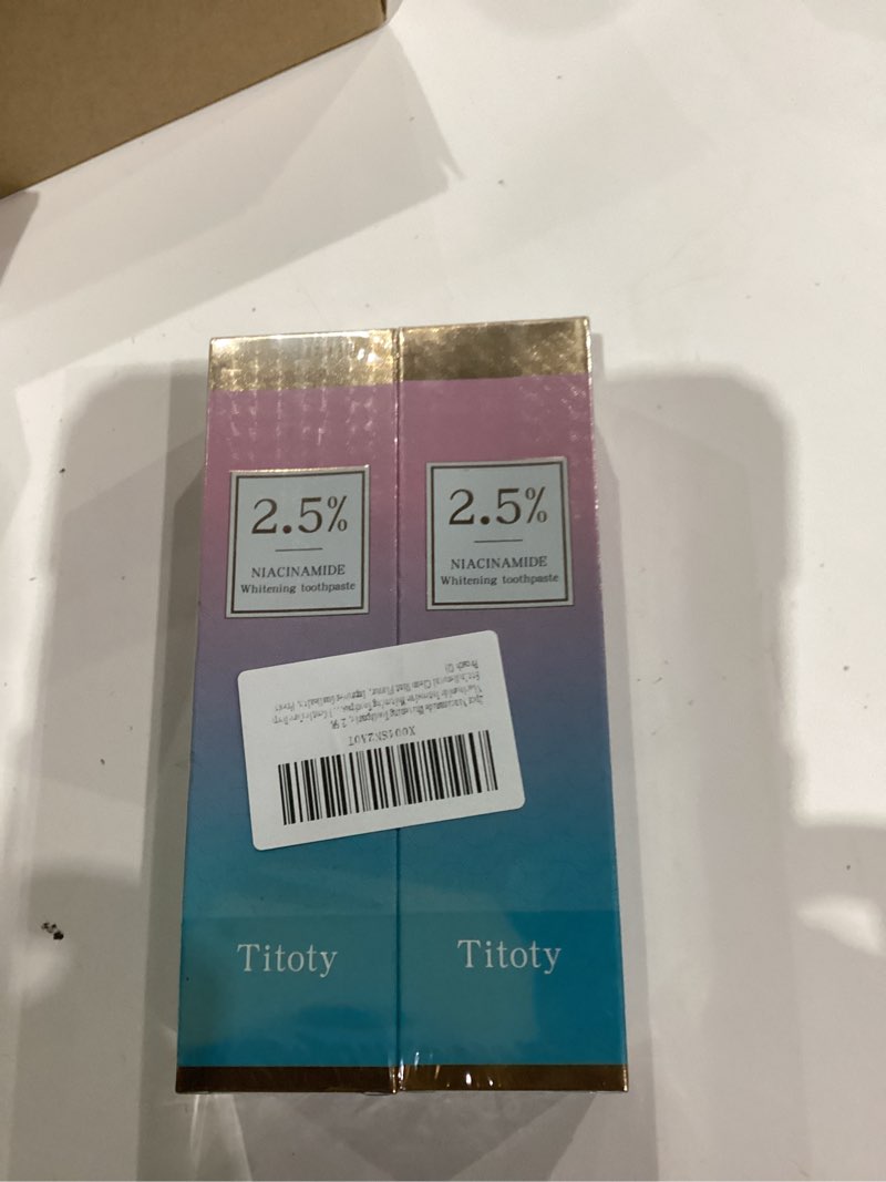 Condition photo showing New/Like New for 2pcs Niacinamide Whitening Toothpaste, 2.5% Niacinamide Intensive Whitening Toothpaste with Natural Gentle Care Deep Stain Removal Clean Mint Flavor, Improves Gum Health, Fresh Breath (2)