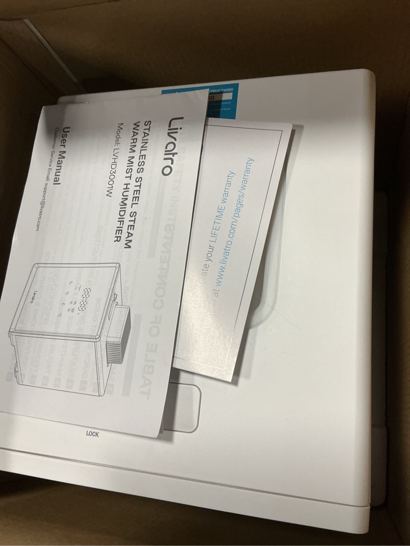 Condition photo showing New/Like New for 3L Stainless Steel Warm Mist Humidifier with Easy Clean and Warm Steam Function, Healthy Air Mist Humidifiers for Bedroom Living Room, with Sleep Mode and Auto-off Setting