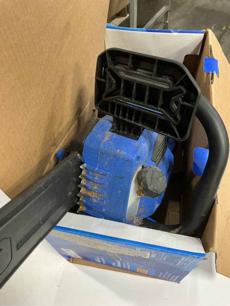 Condition photo showing As Is for Florence Kobalt Gen4 40-volt 14-in Battery 4.0 Ah Chainsaw Battery Included Charger Included one_size