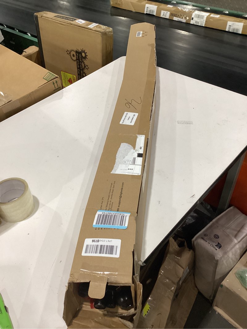 Condition photo showing Good Condition for kamanina 1 inch double curtain rods for windows 72 to 144 inches (6-12 feet), black heavy duty double curtain rod, telescoping drapery rod with netted texture finials black 72-144"