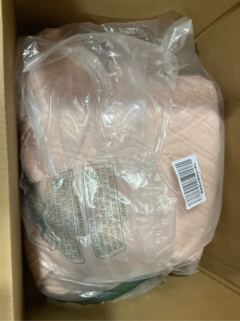 Condition photo showing Good Condition for nanpiper knit blanket ultra-soft cozy throw handknit style for couch, luxurious lightweight home decor, creole pink 50"x60"