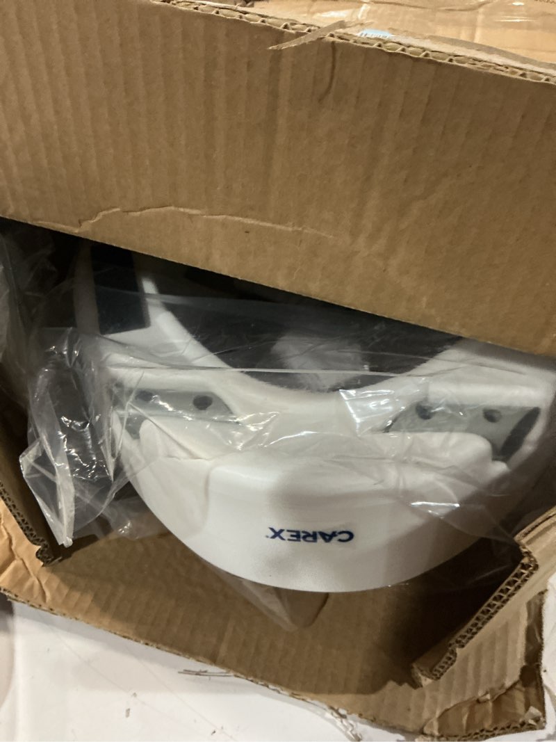 Condition photo showing Good Condition for Carex 3.5 Inch Raised Toilet Seat with Arms, Elongated Toilet Seat Riser, 300 lbs Capacity, Elevating and Raising Seat for Elderly and Handicap, Universal, Slip-Resistant with Padded Handles, White