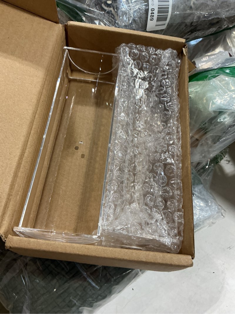 Condition photo showing Good Condition for set of 2 clear acrylic cracker trays rectangular serving platters, ideal cracker holder for charcuterie, parties & home food display | connected cluster design