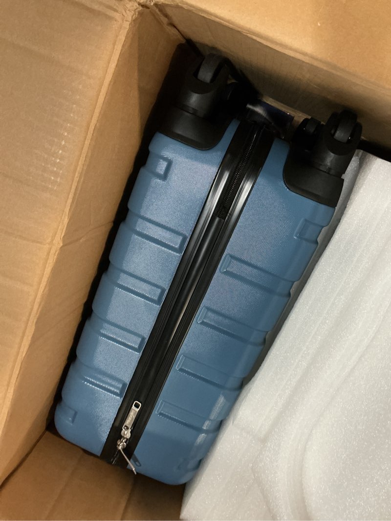 Condition photo showing Good Condition for wrangler hardside spinner luggage, blue heaven, carry-on 20-inch
