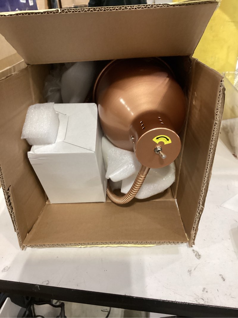 Condition photo showing Good Condition for food heat lamp, 500w dual-head stainless steel commercial food warmer lamp with 540° rotation & 3pcs bulbs, portable warming light for restaurant kitchen buffet counter party catering red copper double-head