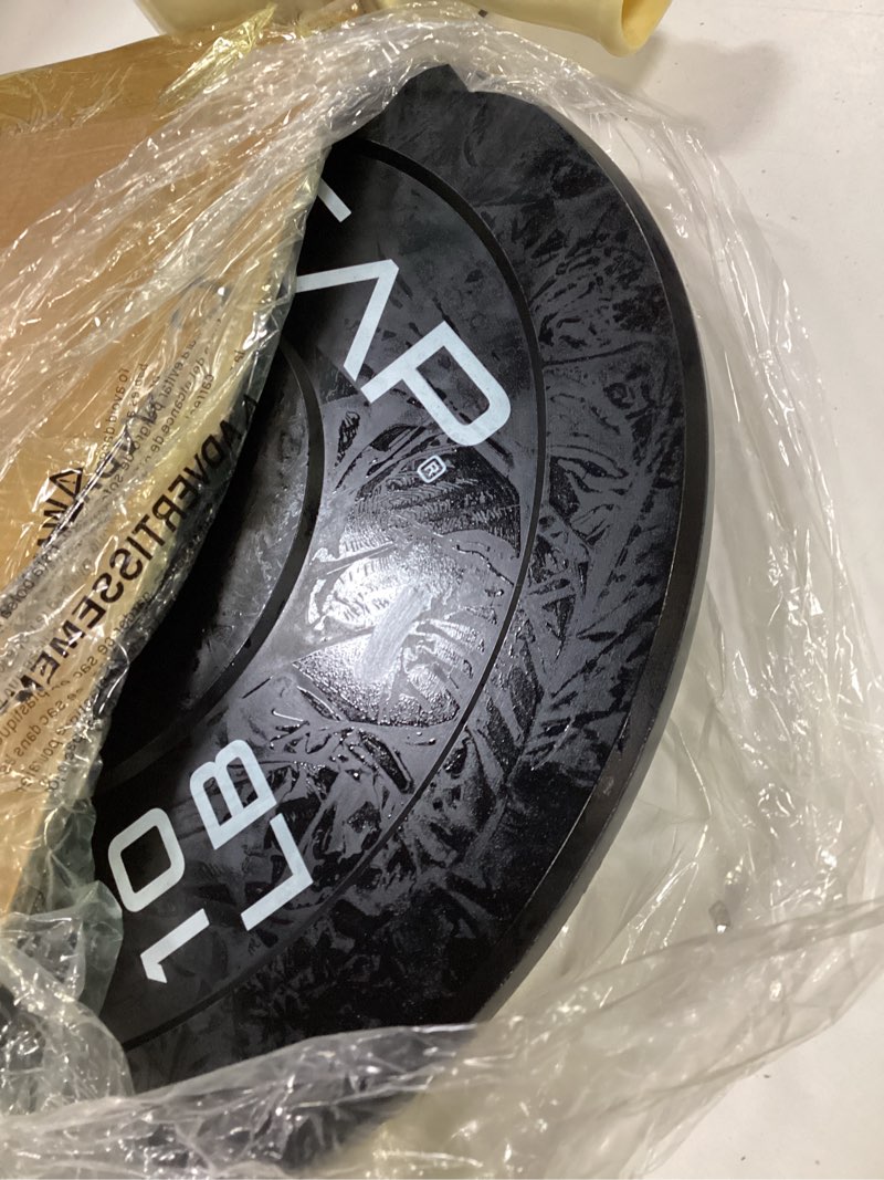 Condition photo showing As Is for cap barbell rubber olympic bumper plate | multiple options/colors