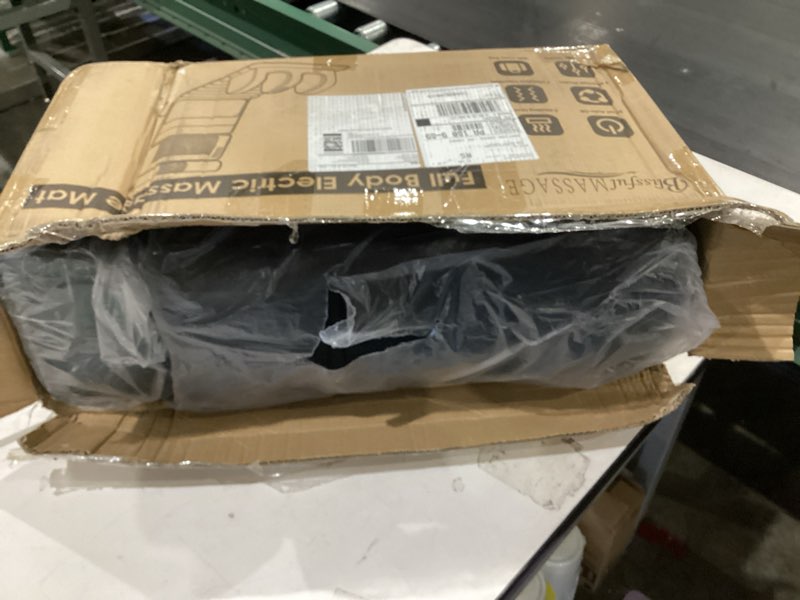 Condition photo showing As Is for Full Body Massage Mat - 9 Massage Modes Electric Heating Vibration Massage Pad, Neck Foot Back Massage Detachable Massage Pillow, Anti-Slip Bottom Foot Massagers 76.38" x 20.47"