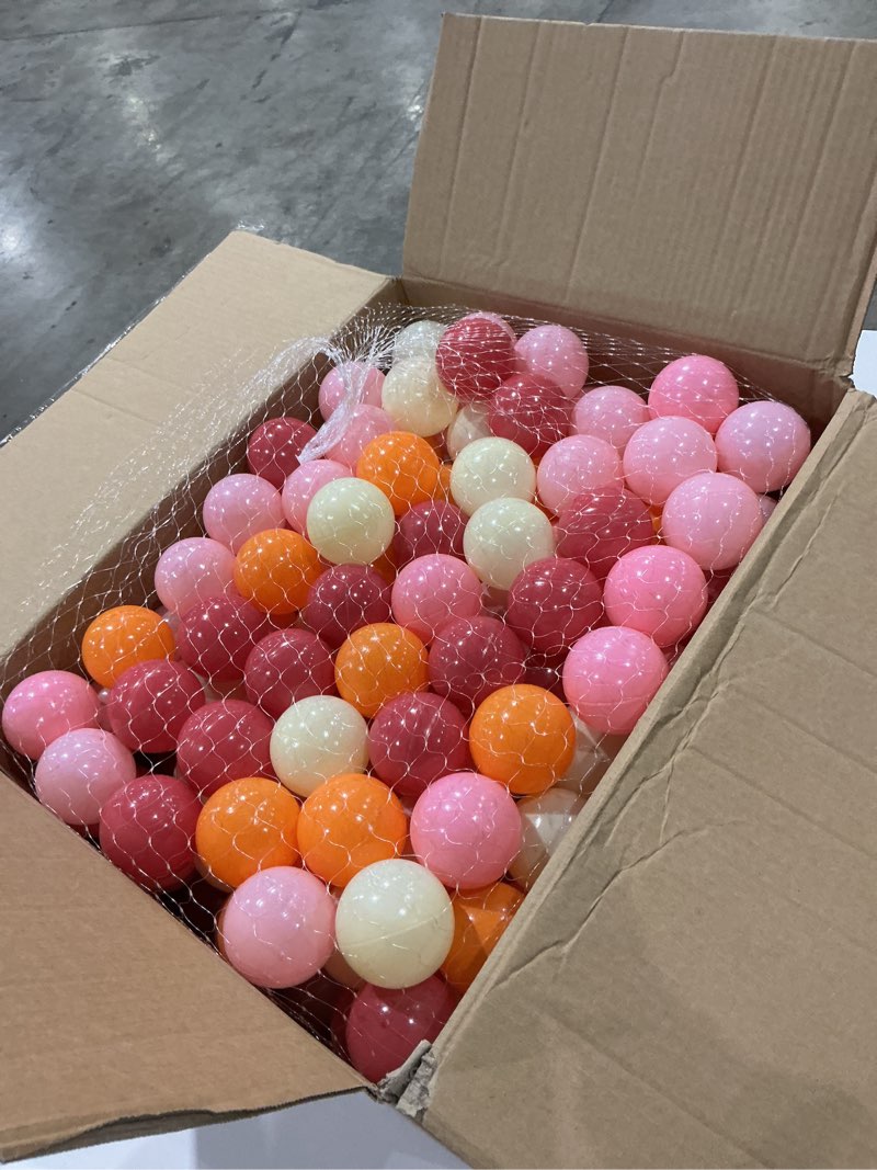 Condition photo showing Good Condition for gogoso ball pit balls for toddler, baby plastic playballs kids soft pastel pelotas non-toxic bpa-free 3pink+orange+yellow, 200 balls a 3pink+orange+yellow 200 balls