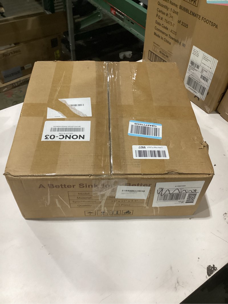 Condition photo showing New/Like New for 15 Inch Drop In Bar Sink – Delironexu 18 Gauge Stainless Steel Small Kitchen sinks & Small Bar Sink,