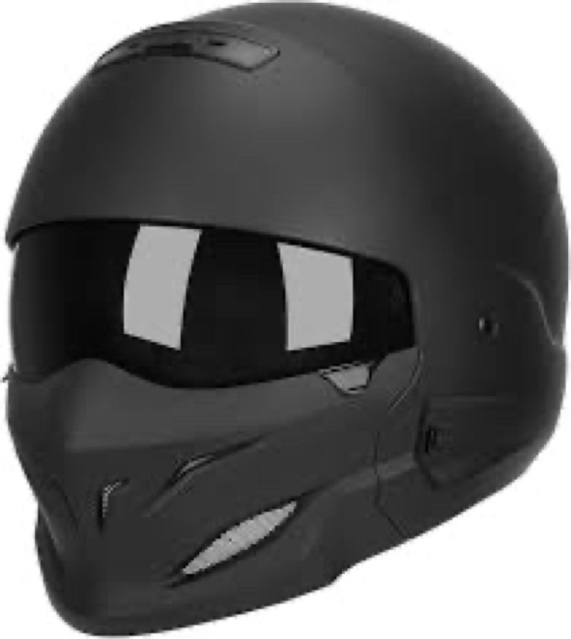 Full Face Motorcycle Helmet for Unisex-Adult Dirt Bike ATV Scooter Cruiser 3/4 Face Motocross Helmet Interchangeable Mouth Cover DOT Approved Black Rabbit z-Helmet Cover