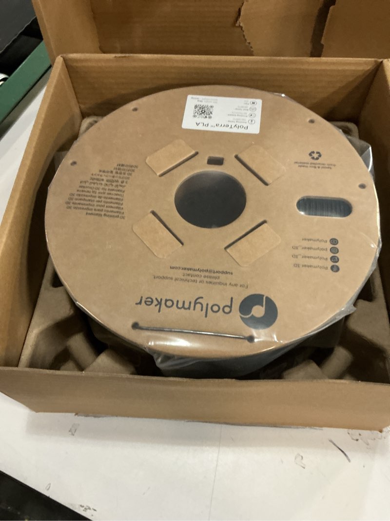 Condition photo showing New/Like New for Polymaker Matte PLA Filament Charcoal Black 1.75mm 1kg 3D Printing Filament, PolyTerra 3D Printer PLA Filament 111 - 1.75mm Matte Charcoal Black (Hex Code: #2f2e30) Matte PLA