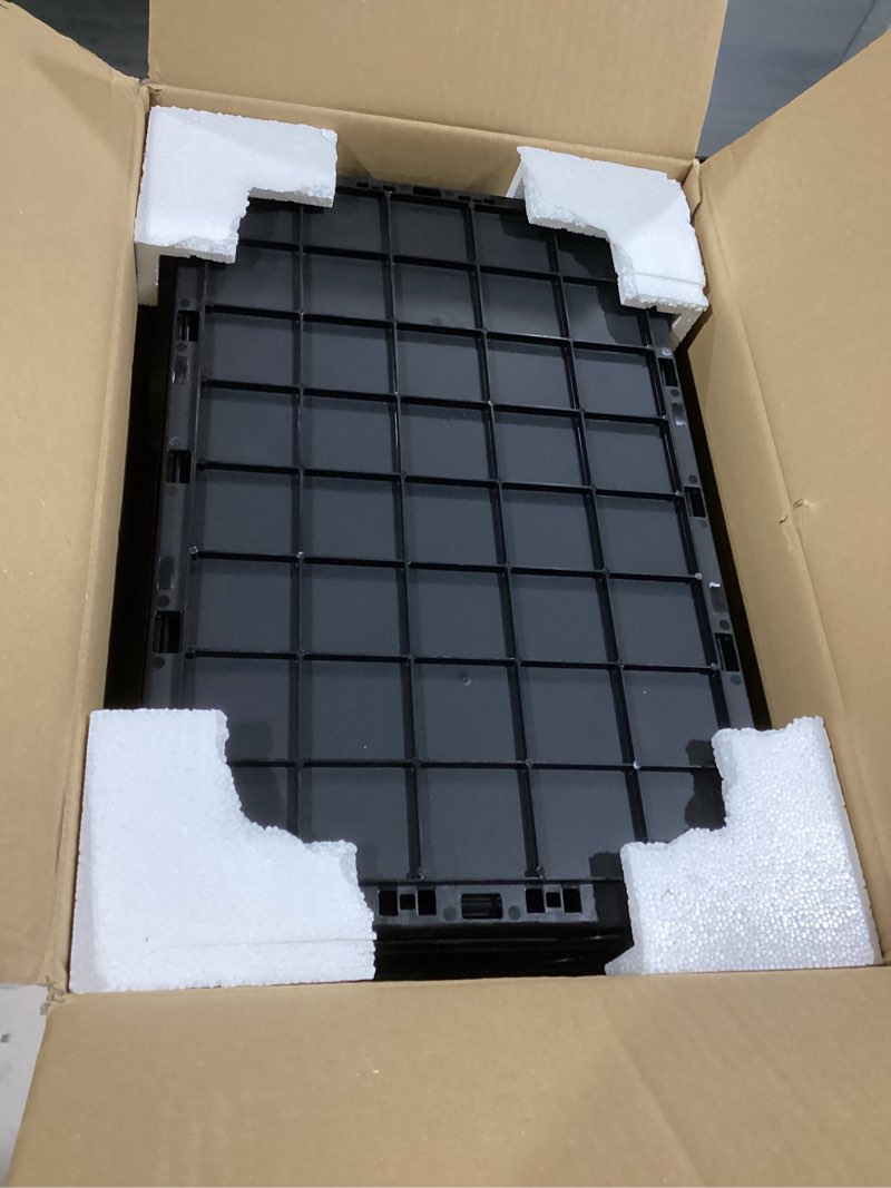 Condition photo showing Good Condition for CleverMade Collapsible Shopping Basket, Obsidian, 3PK - 24L (6 Gal) Reusable Plastic Grocery Shopping Baskets, Holds 25lbs Per Basket - Small Foldable Storage Crates with Handles Black - Shopping Basket - Pack of 3