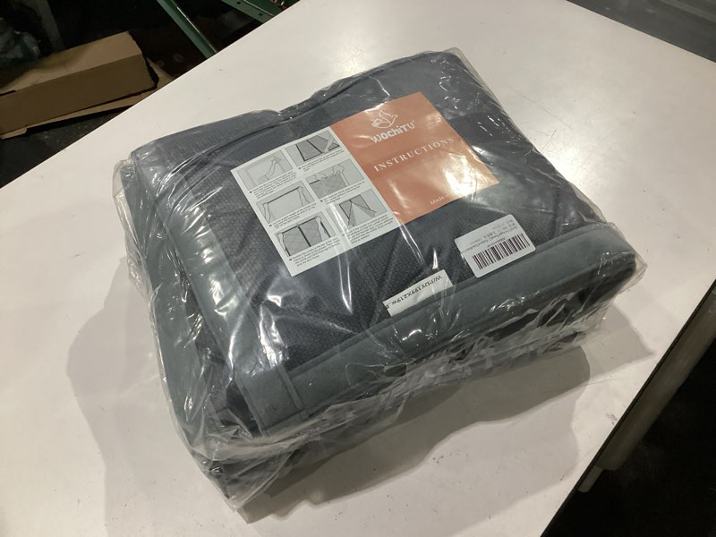 Condition photo showing New/Like New for no magnet thermal insulated door curtain, fit door size 74 x 84 inch waterproof thicken winter cover windproof insulation blanket, gray gray-no magnet fit door size 74"x84"