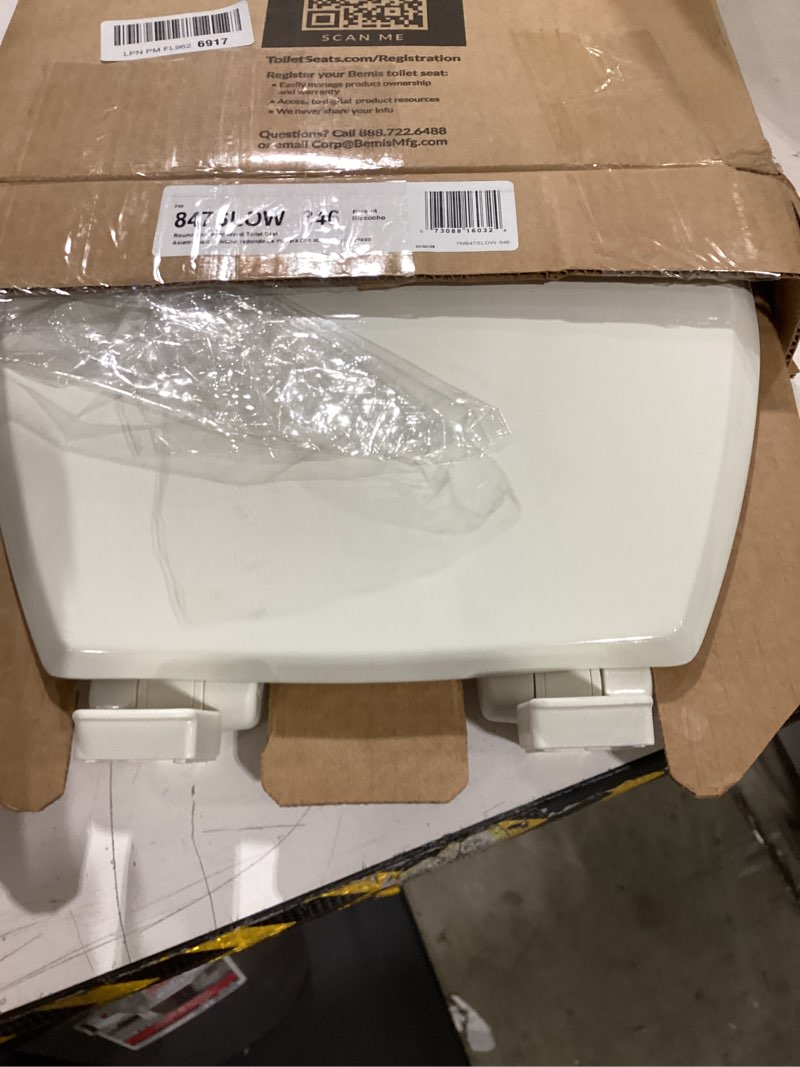 Condition photo showing Good Condition for mayfair cassel slow close toilet seat, easy clean, non slip premium wood seat, easy install, made in usa, round, biscuit seat round
