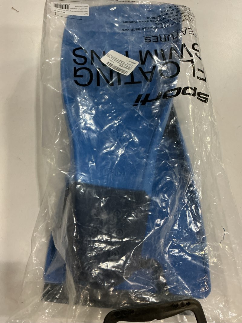 Condition photo showing Good Condition for (( size m 8-9 / w 9-10 ))sporti adult-kids swim fins for pool lap swimming - long floating fins for swimming & snorkeling - swim flippers for training blue-navy