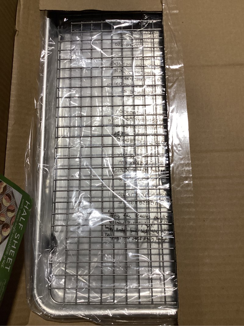 Condition photo showing Good Condition for nordic ware - 43172amzm nordic ware half sheet with oven safe nonstick grid, 2 piece set, natural half sheet with grid natural