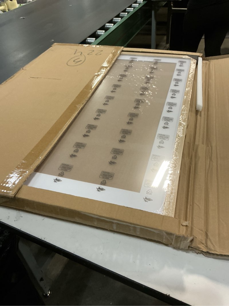 Condition photo showing New/Like New for HLiWEGNS Oak 24x32 Frame - Single Frame - Rustic Woodgrain 24 x 32 Poster Frame for Pictures 20x28 with Mat or 24x32 Picture Frame Without Mat for Wall Gallery Display - Ideal Christmas Day Oak 24x32 for 20x28