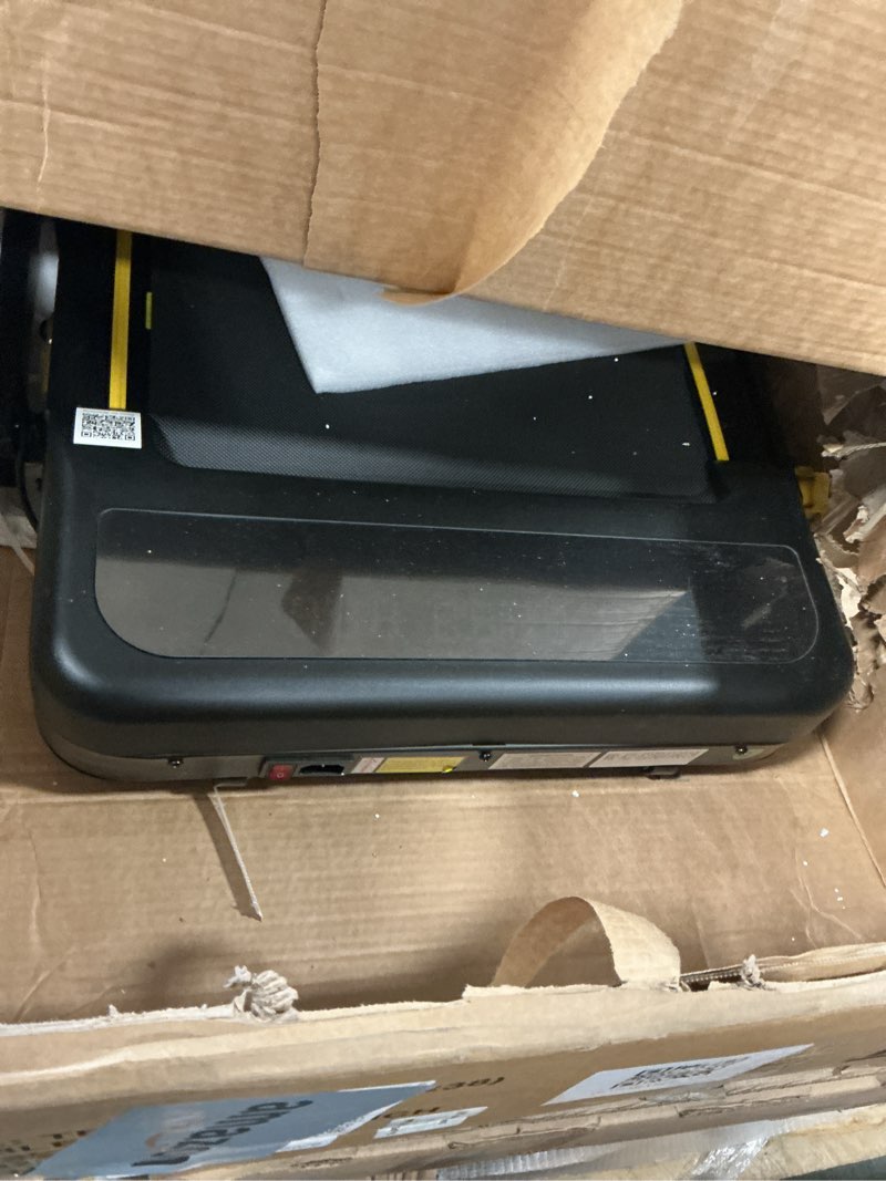 Condition photo showing As Is for Foldable Treadmill with Incline, Walking Pad with Handle Bar 3 Level Incline, Portable Folding Treadmills for Home/Office 300 Lbs Capacity, Quiet Desk Treadmill with Remote Control & APP