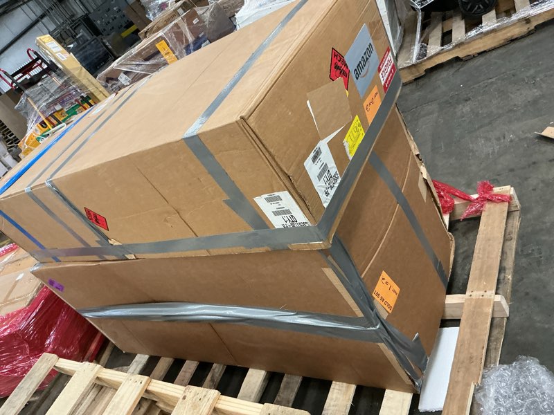 Condition photo showing As Is for Spring Mill Cabinets Fordwin Double Bathroom Vanity with 2 Cabinets, 3 Drawers, and Pulsar Countertop with 2 Undermount Sinks, 61" W x 22" D x 35.1" H, White