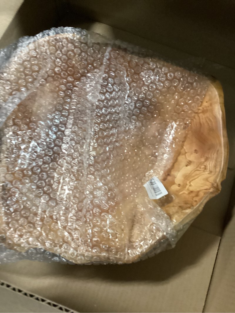 Condition photo showing Good Condition for Wooden Bowl Decorative Natural Wood Fruit Bowl, Irregular Creative Wood Bowls, Rustic Hand Carved Candy Snack Keys Serving Bowls for Home Decor (14"-16" Diameter)