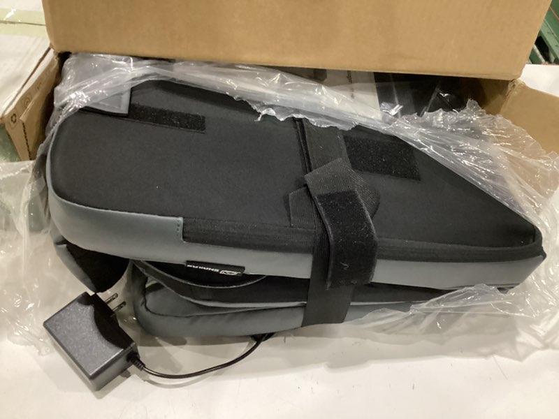 Condition photo showing As Is for snailax back massager for full back pain relief deep tissue, long track dual 3d shiatsu rollers 3 height settings foldable massage chair pad with heat, vibration heated seat cushion, gifts for mom dad