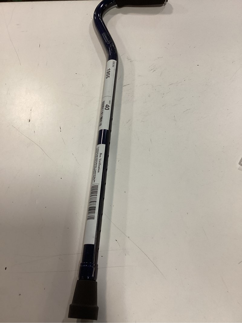 Condition photo showing New/Like New for equate mobility offset handle cane, ice blue
