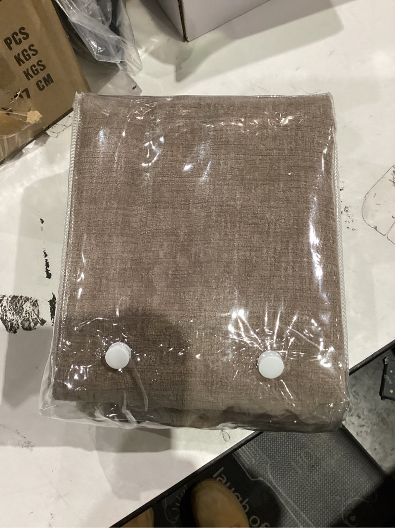 Condition photo showing As Is for GAWAMAY Decorative Square Throw Pillow Covers Set of 2, Super Soft Chenille Farmhouse Fall Pillowcase for Living Room Bedroom Sofa Couch Home Decoration Cushion Cover Taupe Grey 55x55cm/22x22 Taupe Grey 22" x 22" (Pack of 2)