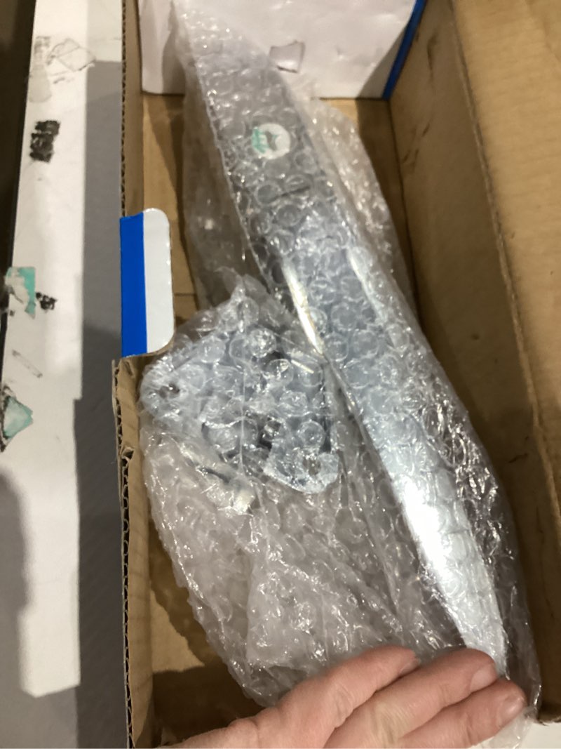 Condition photo showing As Is for Walk in Cooler Door Handle, Walk in Cooler Door Closer Complete Latch Kit, Freezer Doors Handle, Coolers Radial Latch, Offset -1/8 in to 1/4 in(Flush) and 5.9" Solid Metal Interior Release Handle 1/8 In-1/4 In(Flush)-Mirror Silver