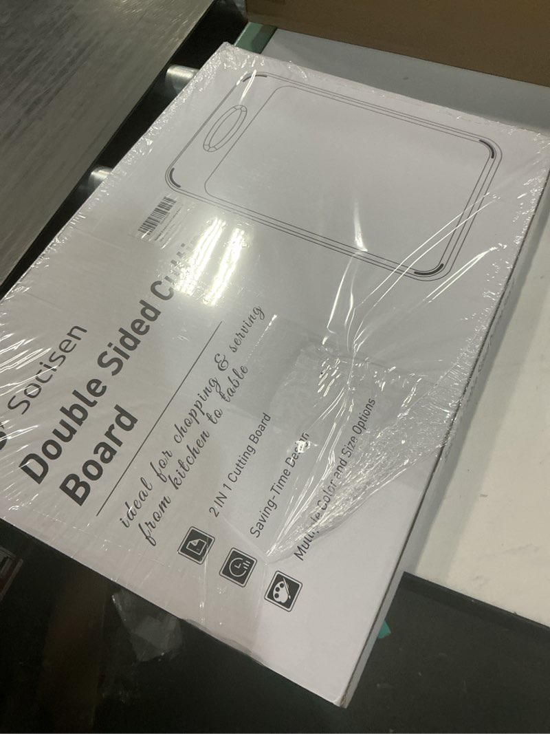 Condition photo showing New/Like New for 2 in 1 Stainless Steel Cutting Board with Handle Chopping Brides Her Wedding Day Bridal Shower Engaged Engagement Hostess Couple Newly Wed House Christmas Married Future Mrs fiancee Unique Cool Gifts Large(17.7"L x 12.2"W) Marble