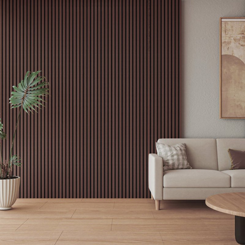 4pc x 94.5 3d Acoustic/Soundproof Wood Slat Wall Panel