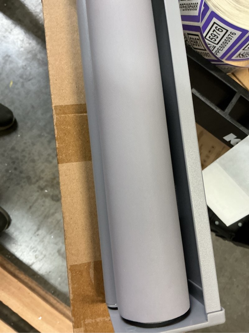 Condition photo showing New/Like New for lazblinds 100% blackout roller shades, no tools no drill cordless blinds for windows, thermal insulated uv protection privacy window shades for bedroom (36''w x 72''h, grey) grey 32''w x 72''h